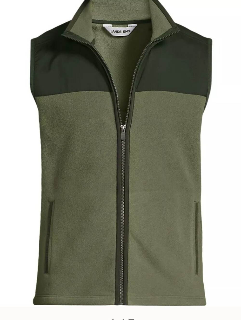 Lands' End Men's Tall Anyweather RainDefense Fleece Vest Full Zip Outdoor M